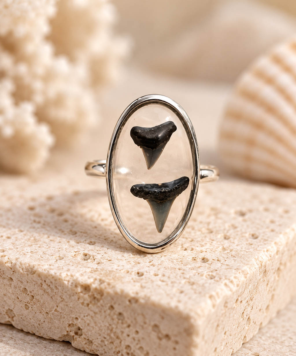 Double Sharks Tooth Ring (Silver)
