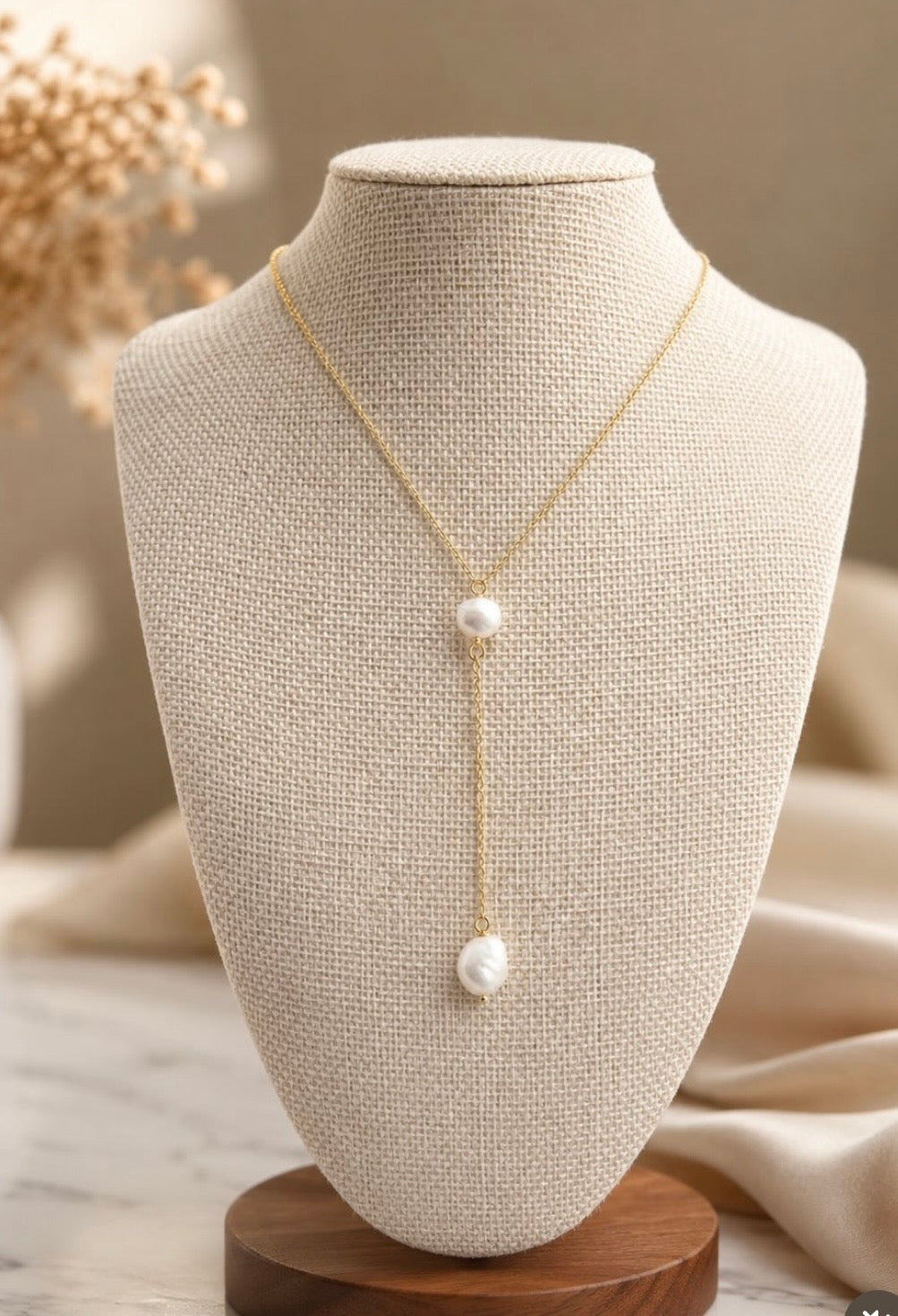 Pearl Y-Drop Necklace
