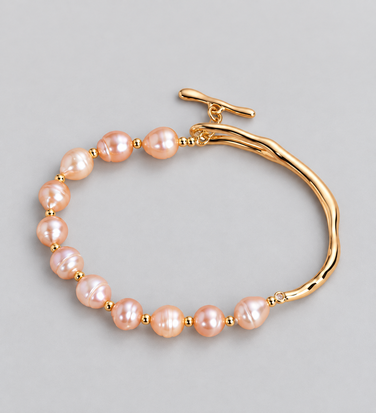 Light Pink Pearl Cuff Bracelet