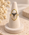 Shark Tooth Resin Ring (Gold)