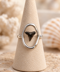 Shark Tooth Resin Ring (Silver)